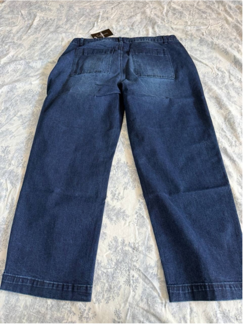 Flamingals Dark Wash Barrel Leg Jeans XXL - Picture 4 of 4